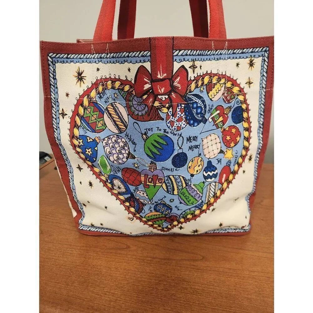 NWOT Brighton Celebrate Holiday Christmas Tote Bag Canvas bag